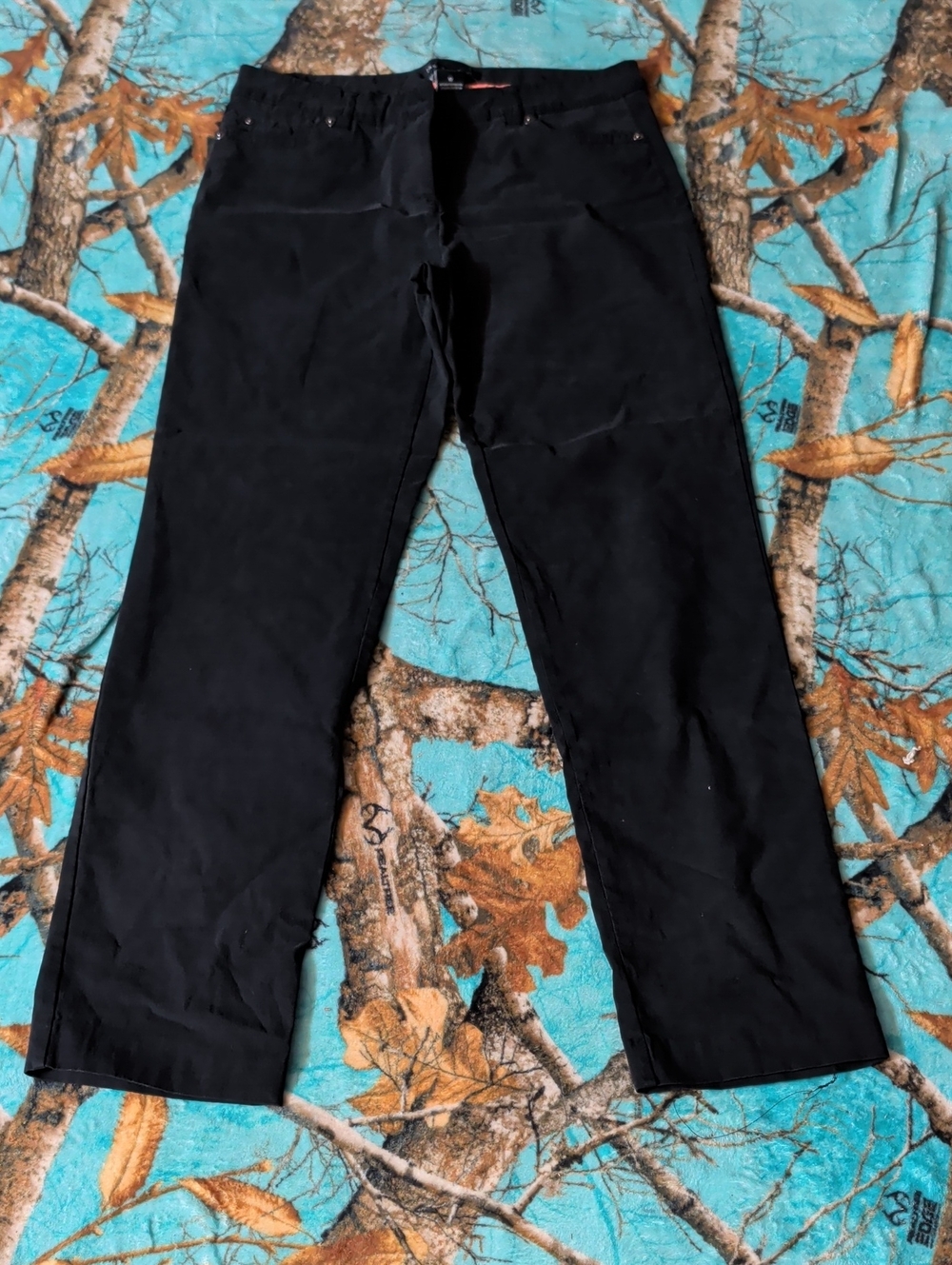 Zac & Rachel Women's Black Straight-Leg Chinos